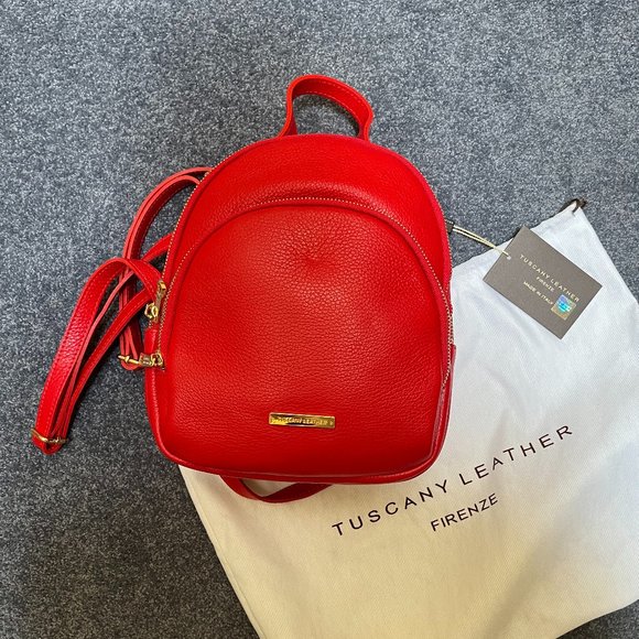 🇮🇹 CLASSY ITALIAN LEATHER CONVERTIBLE BACKPACK SHOULDERBAG - NWT - Picture 2 of 5